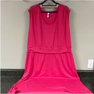 3/5 xhilaration Barbie pink dress below knee 2x